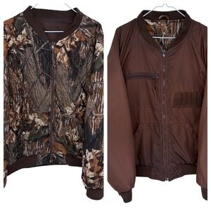 Vintage Gamehide Reversible Camo Hunting Jacket XL‎ Mossy Oak Camouflage Outdoor